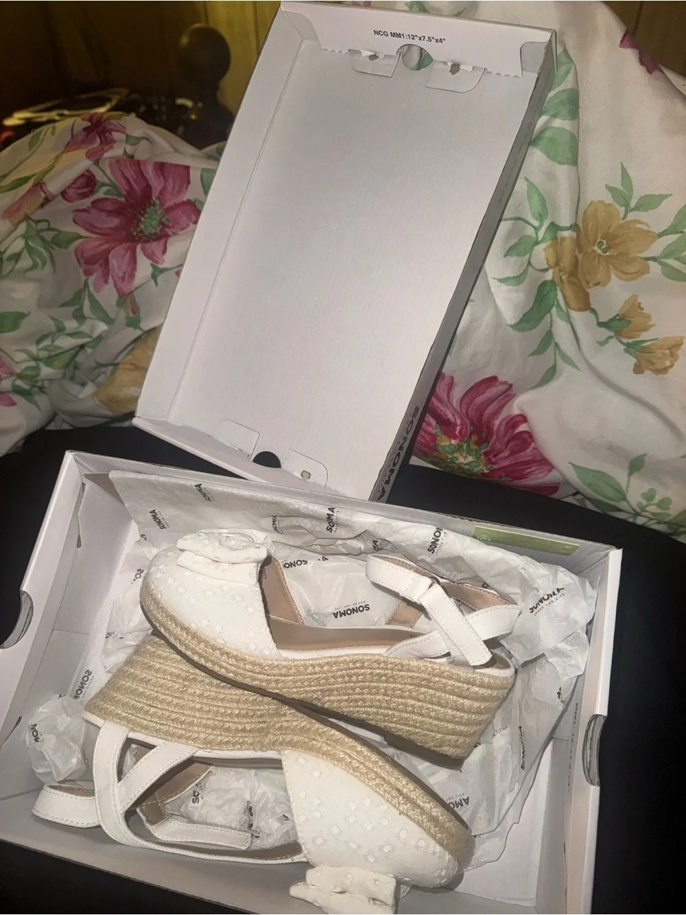 Sonoma Cream Bow Slingback Sandals